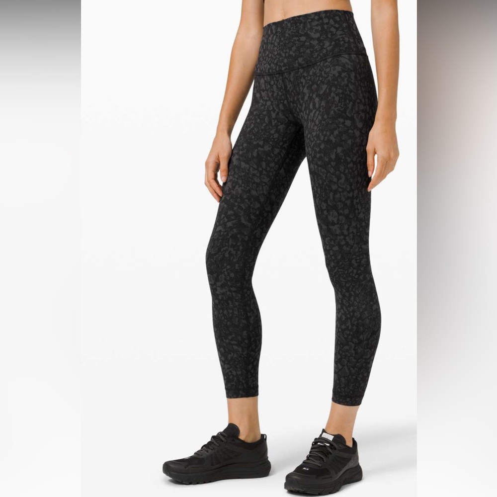 LULULEMON WUNDER UNDER HIGH RISE 25” FULL ON LUXTREME WILD THING COAL - 8